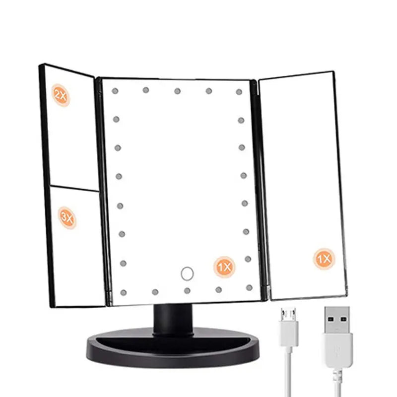 Three-fold Makeup Mirror