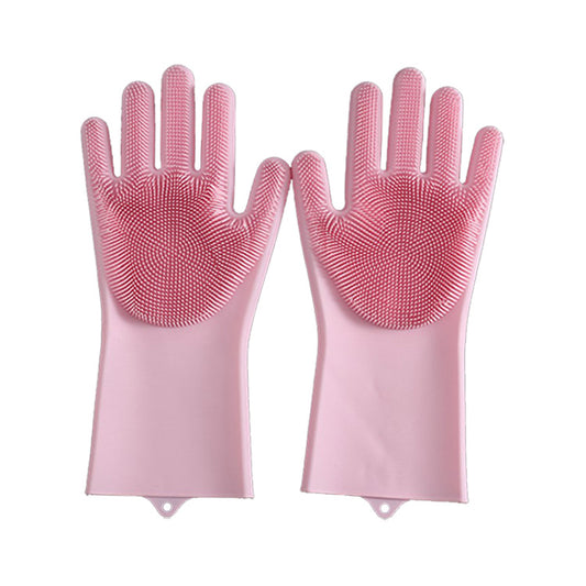 Silicone Rubber Scrubbing Gloves