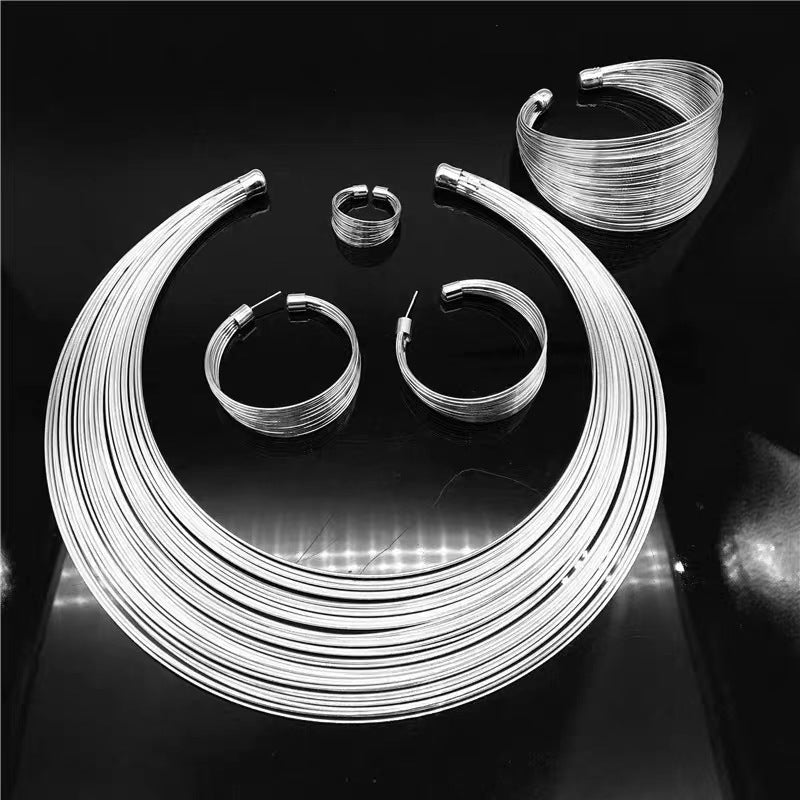 Multi-filament Necklace (Four-piece Set)