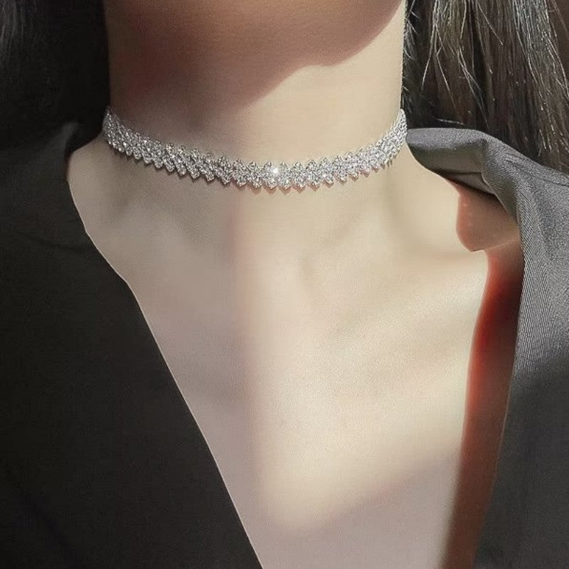 Neck Collar Rhinestone Necklace