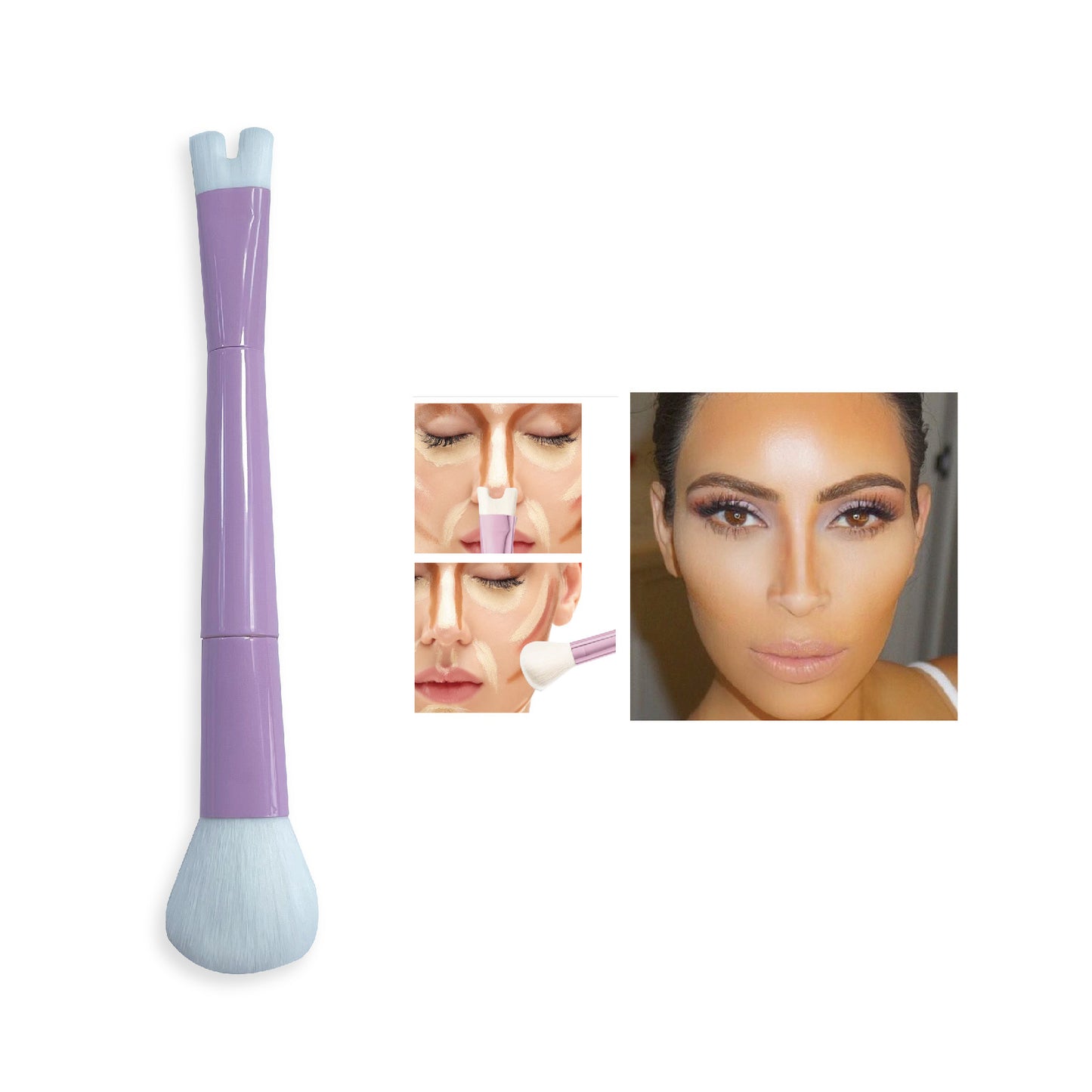 2-in-1 U-shaped Nose Contour Brush