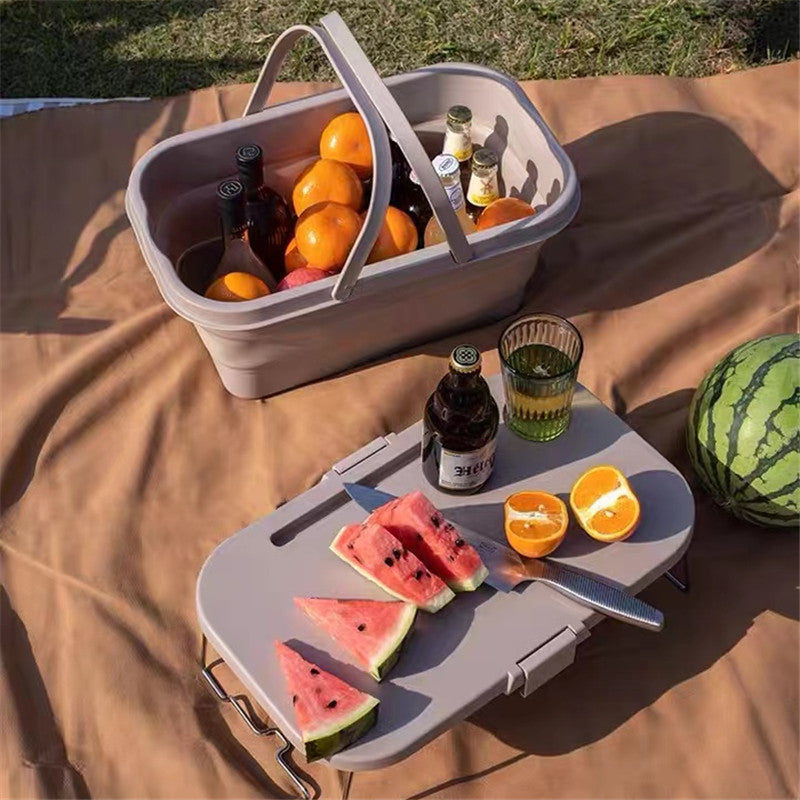 Multifunctional Portable Basket With Table