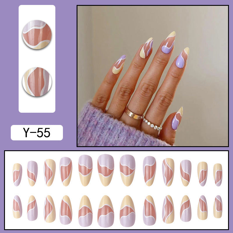 French Tip Fake Nails