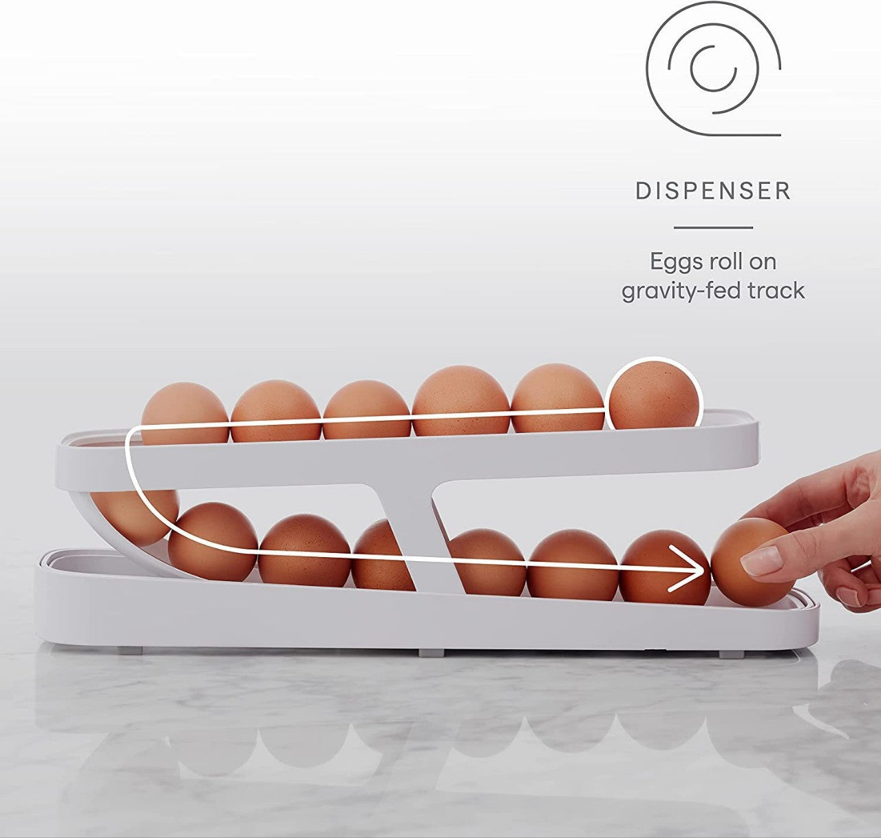 Scrolling Egg Rack Holder