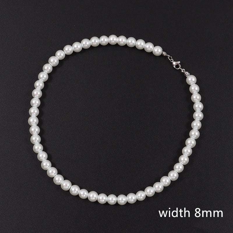 Long Imitation Pearl Necklace