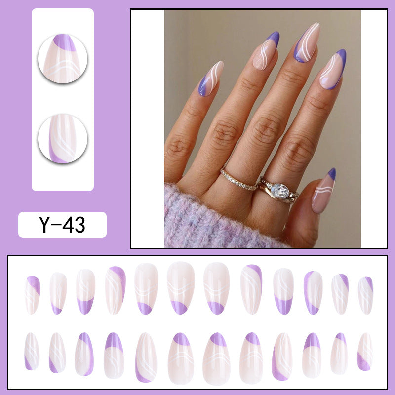 French Tip Fake Nails