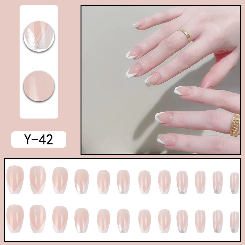 French Tip Fake Nails