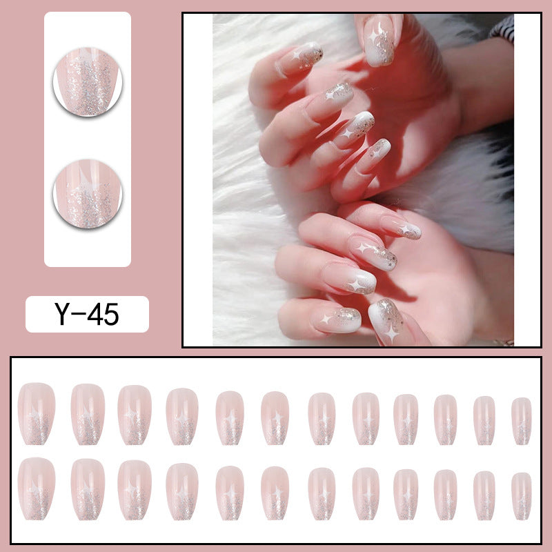 French Tip Fake Nails