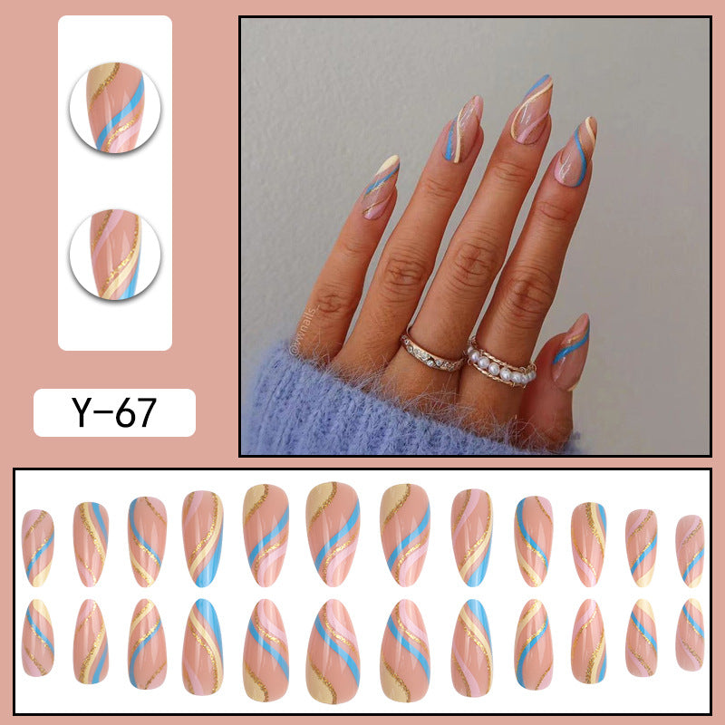 French Tip Fake Nails