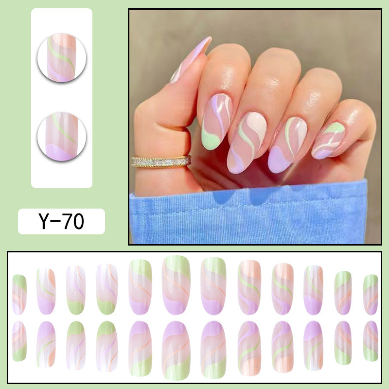 French Tip Fake Nails