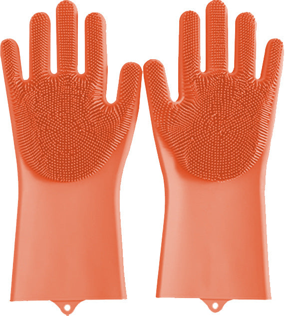 Silicone Rubber Scrubbing Gloves