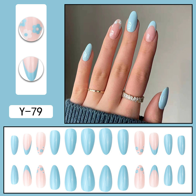 French Tip Fake Nails