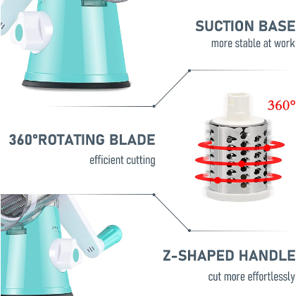 3 in 1 Rotary Grater Slicer