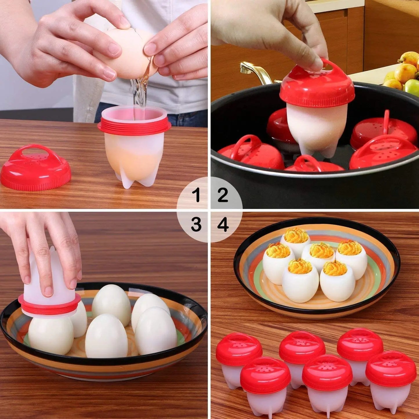 Silicone Egg Cookers Non-Stick Cups